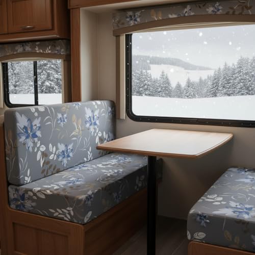 TOPCHANCES RV Dinette Cushion Covers,Stretch Camper Cushions Cover Replacement Bench Cushion Cover Washable Loveseat Slipcovers for Travel Trailer Couch (Pattern 3) - color: Pattern 3