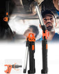 Led Work Light,400LM Foldable Mechanic Light, Rechargeable Flashlight with 5 Modes, 230° Rotate and Hook Magnetic Light for Car Repair, Camping, Grill（1 Pack Upgrade） - color: Orangey
