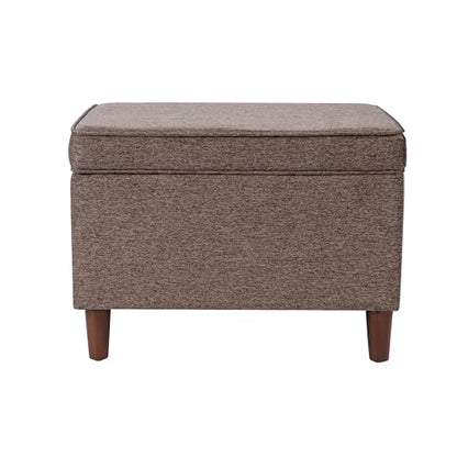 HomePop 24" Dinah Collection Storage Ottoman - Chocolate Brown - color: Brown