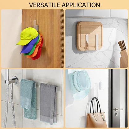 PAVSTINE Acrylic Hat Hook for Wall, 2 Pack Hat Organizer for Baseball Cap, No Drilling Strong Adhesive Hat Rack, Multi-Purpose Sticky Hat Storage Hat Hangers for Wall, Door, Closet, Display, Clear
