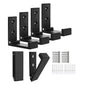 OHIYO Folding Coat Hooks 6pcs Foldable Hook Wall Mounted for Hanging Coat, Jacket, Towel Heavy Duty Wall Hooks Aluminum Alloy Fold up Hooks Headphones Holder Bearing Load 33lb (Black) - color: Black 6 Pack