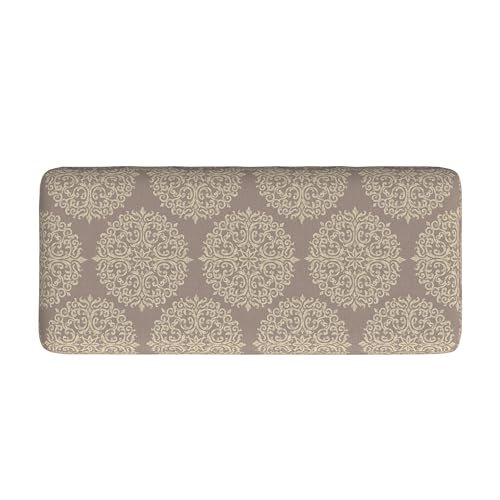 HomePop Drake 36" Storage Bench - Brown Medallion - color: Brown Medallion