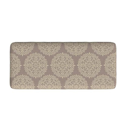 HomePop Drake 36" Storage Bench - Brown Medallion - color: Brown Medallion