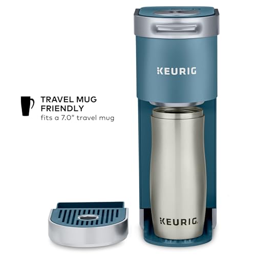 Keurig K-Mini Plus Single Serve K-Cup Pod Coffee Maker, with 6 to 12oz Brew Size, Stores up to 9 K-Cup Pods, Travel Mug Friendly, Evening Teal - color: Evening Teal
