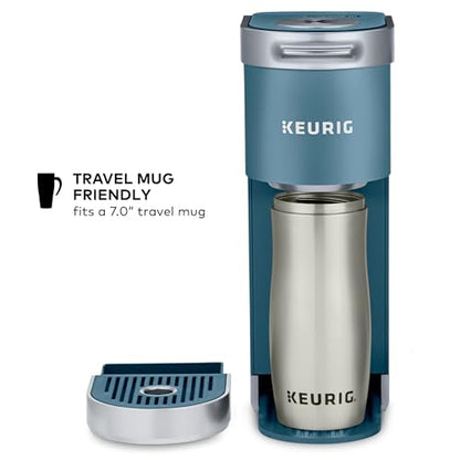 Keurig K-Mini Plus Single Serve K-Cup Pod Coffee Maker, with 6 to 12oz Brew Size, Stores up to 9 K-Cup Pods, Travel Mug Friendly, Evening Teal - color: Evening Teal