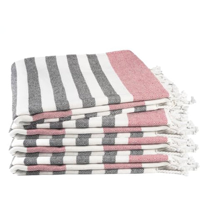 Cotton Turkish Beach Towel with Towels Oversized 36"x72" Pool Absorbent Extra Large Quick Dry Sand Travel Towel (Brick Noir, 4 Pack) - color: Brick Noir, size: 4 Pack