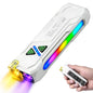 UV Flat EDC Flashlight Rechargeable 1000 High Lumens Pocket Light with RGB | Magnetic Base Small Flashlights, Dual Switch,Aluminum Alloy Body,USB-C Waterproof Work Flash Light for Work,Home,Emergencies - color: RBG White