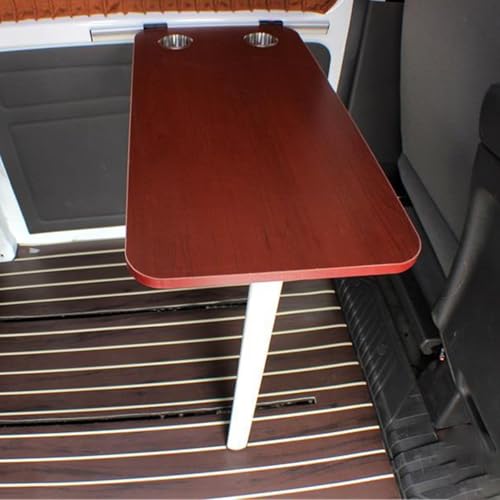 Rv Folding Wall Table with A Removable Tabletop to Save Space. Includes Cup Holders and is Suitable for Campervans, Rvs, Small Apartments, and Kitchens.(Oak)
