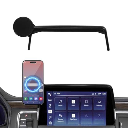 Car Phone Holder for 2021-2024 Chevy Suburban Tahoe/GMC Yukon Accessories 10.2-inch Screen Fixed Clip, Magnet Cell Phone Mount Compatible with MagSafe 360° Rotation Phone Automobile Cradles - size: 21-24 Chevy Suburban / GMC Yukon