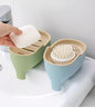 2 Pack Cute Elephant Soap Dish Holder Tray Plastic Sink Self Draining Suitable for Kitchen Bathroom Bar Shower Bath Kitsch Large Shelf Drainage,Green+Blue - color: C-green+blue