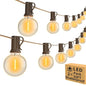 100FT 2Pack Outdoor String Lights LED Outside Waterproof Patio Lights Backyard Heavy-Duty Shatterproof Plastic G40 Bulbs Connectable Globe Light Decor Yard Café Exterior - size: 100FT-Brown