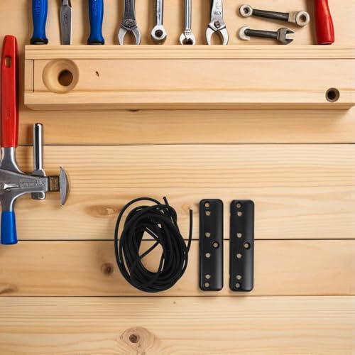 Rv Interior Hanging Cabinet Elastic Guard Plate Straps with Bracket, Anti Falling Shelf Rope Support Holder for Motorhome and Camper Van Travel Accessories