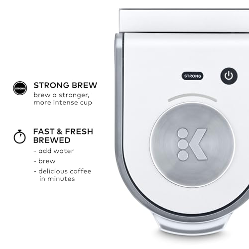 Keurig K-Mini Plus Single Serve K-Cup Pod Coffee Maker, with 6 to 12oz Brew Size, Stores up to 9 K-Cup Pods, Travel Mug Friendly, Matte White - color: White