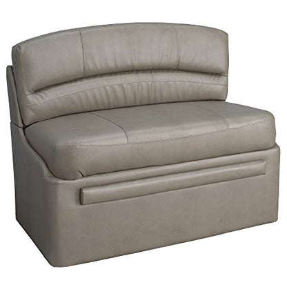 RecPro Charles 44" RV Dinette Booth with Storage | Converts to Bed with Memory Foam (Putty, 1) - color: Putty