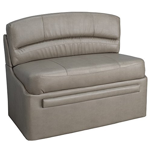 RecPro Charles 44" RV Dinette Booth with Storage | Converts to Bed with Memory Foam (Putty, 1) - color: Putty