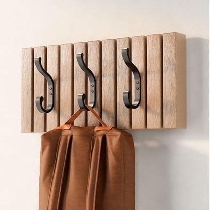 bussdis Coat Hanger Wall Mount 8-Pack - Wall Hooks for Hanging Heavy Duty - color: Black, size: 8 Pack