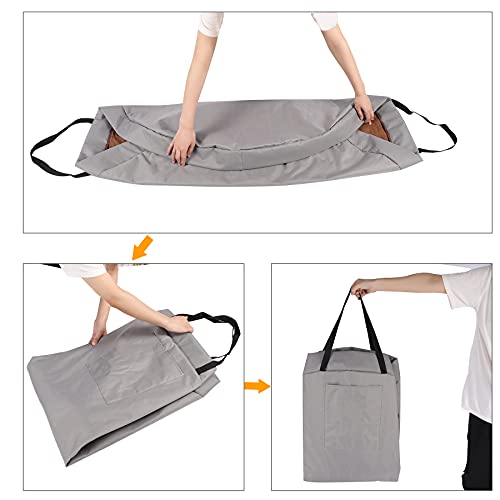 Washable Dog Bed Pad for Large Dogs, Portable Dog Crate Pad Car Seat Pet Cushion Mat with Handles, Round Pee Pad for Kennel or Whelping Box, 43 Inch