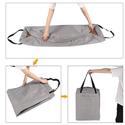 Washable Dog Bed Pad for Large Dogs, Portable Dog Crate Pad Car Seat Pet Cushion Mat with Handles, Round Pee Pad for Kennel or Whelping Box, 43 Inch