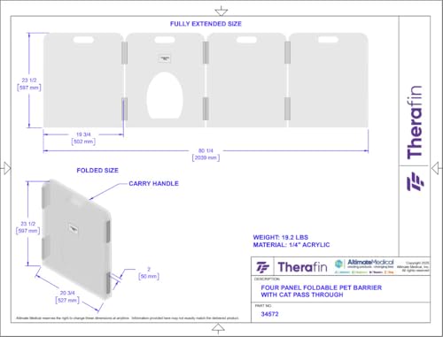 Pet Barrier (4-Panel (Cat Pass Through)) - size: 4-Panel (Cat Pass Through)