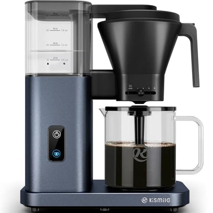 Kismile SCA-Certified 8 Cup Drip Coffee Maker, Pour Over Coffee Machine with 3s Instant Heat 197–205℉, Adjustable Flow Control, Removable Water Tank, Deep Cold Brew & 40 Min Keep Warm (Blue) - color: Glacier Blue