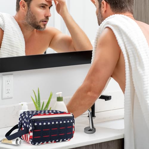 QT&QY Tactical Toiletry Bag For Men Hygiene Bag EDC Military Tool Molle Pouches Small Dopp Kit Mens Shaving Kit Travel shower Bags Star-Spangled - color: 1 US Star-Spangled