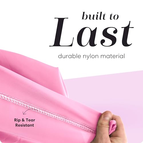 Nylon XL Laundry Bag - Locking Drawstring Closure and Machine Washable. These Large Bags will Fit a Laundry Basket or Hamper and Strong Enough to Carry up to Three Loads of Clothes (Pink 22" x 32") - color: Pink, size: 22" x 32"