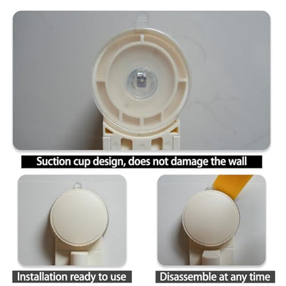Towel Rack Suction Cup Clothes Drying Rack - Foldable Wall-Mounted Laundry Hanger for Bathroom, Balcony, Kitchen - Space-Saving, No Drilling, Sturdy（White