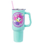 Silver Buffalo Disney Daisy Duck “Is It Me? Am I the Problem?” Stainless Steel Tumbler with Handle, Fits in Standard Cup Holder, 40 Ounces - color: Daisy Duck
