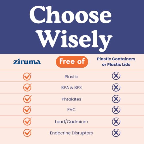 Ziruma Non-Toxic Glass Food Containers with Lids, 4-Pack, 21 oz, Beige | Plastic & BPA free. Glass body, glass lid & platinum silicone seal. Airtight & leakproof. Freezer & microwave safe - size: 21 Oz