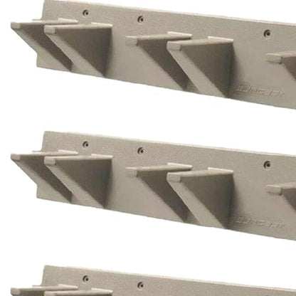 Suncast 4 Pack Wall Stud Mounted Garden Tool Hanger Organizer for Garage or Storage Space, 24 x 4.25 x 6 Inches, Holds Up to 6 Long Handled Tools