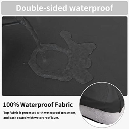 Easy-Going 100% Waterproof 3 Pieces Couch Cushion Covers for Sectional Sofa Left/Right L Shape Chaise Lounge Sofa Seat slipcover Anti-Slip Sofa Cover (2 Seater + 1 Chaise, Dark Gray - color: Dark Gray, size: 2 Seater + 1 Chaise