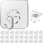 28 Pack Sticky Hooks for Hanging Heavy Duty, Wall Hooks Adhesive, Clear self Adhesive Hooks for Wall, Kitchen, Bathroom, Shower & Ceiling - color: 28 Transparent self Adhesive Hooks