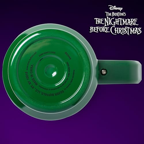 Silver Buffalo Disney Nightmare Before Christmas Making Xmas Fright Jack Skellington & Zero Double Walled Stainless Steel Tumbler w Handle, Straw, and Straw Cap, Fits in Standard Cup Holder, 40 Ounces - color: Nightmare Before Christmas Making Xmas Fright