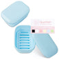 Quatish 2 Pack Travel Soap Container, Portable Soap Holder with Lid, Travel Bar Soap Holder, Soap Case for Camping Gym Travel, Soap Box for Bathroom, Blue - color: Blue