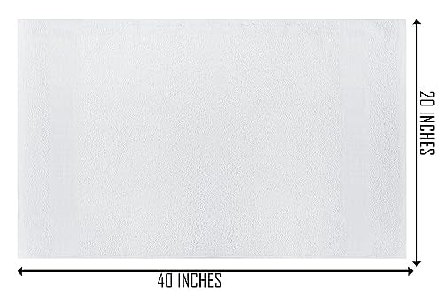 White Bath Towels (Pack of 36, 20x40 Inches - Economy, Cheap, Lightweight, Quick Drying - Bulk Sets for Commercial Uses, Gym, Salon, Spa & Hair) - color: White, size: Bath Towel - Pack of 36 - 20x40 Inches