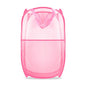 Collapsible Pop Up Laundry Hamper, Extra Large Mesh Foldable Laundry Basket, 28" x 16" x 16"(Pink) - color: 1P Pink