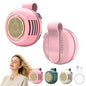 Mini Bladeless Fan Clip On with LED Display,5-Speed Portable Clip Fan 360°Rotatable,Rechargeable Small Personal Fan for Shirt Waist Belt Outdoor–Silent Suspended Whirlwind Fan Cooling(Upgrade Pink) - color: Upgrade Pink