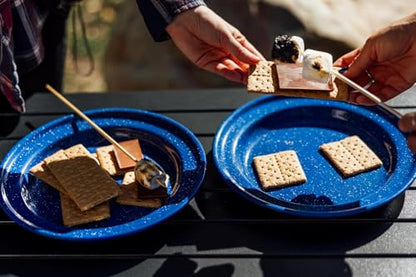 Enamelware for Camping and Backpacking - Cookware Gear Essentials for Camping and Backpacking (Made by Caddis Sports, Inc.) (10 Inch Plate (8 Pack)) - style: 10 Inch Plate (8 Pack)