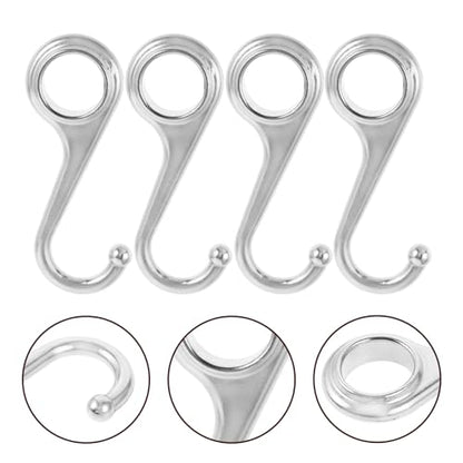 5pcs Multi-Purpose Metal Hooks for Kitchen and Bathroom, Silver Heavy Duty Wall Mount Clothes and Key Hanging Organizer, Space-Saving Home Storage Utility Hooks