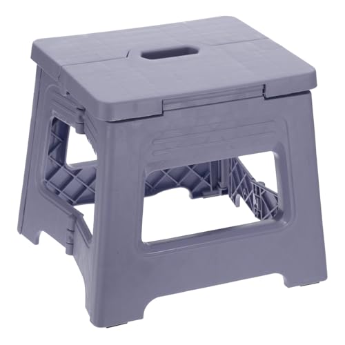 uxcell 8" Folding Step Stool for Adults 88 lbs Capacity Non-Slip Step Stool with Handle Collapsible Foot Stools, Purple Small Stepping Stool for Bathroom, Bedroom, Kitchen - color: Purple, size: 7.9 x 6.6 x 7.9inch