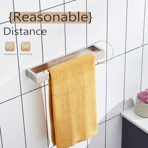 KOKOSIRI Towel Bar Brushed Nickel Hand Towel Hanger Holder 12-Inch Kitchen Rack Stainless Steel for Bathroom Hardware Wall Mount, 1 Pack B4008BR-L12 - color: Brushed Nickel, size: 12-Inch