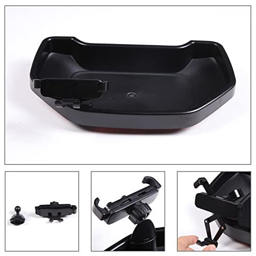 Black ABS Car Center Console Dash Table Storage Tray Fit for Toyota Tundra 2014-2021 Instrument Organizer Vertical Placement Phone Holder Cradle Accessories(with Mobile Phone Holder(B)) - style: With Mobile Phone Holder(B)