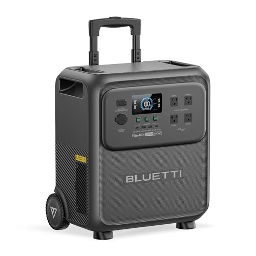 BLUETTI Elite 400 Portable Power Station, 3840Wh LFP Batttery Backup with 2600W AC Outlets (3900W Power Lifting), High Capacity Solar Generator with Wheels for Home Backup, Outage, RV Life, Camping - style: BLUETTI Elite 400