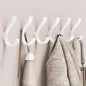 Wall Hooks for Hanging Coat/Backpack - 5.4'' Large 40LBS Heavy Duty Hanger Wall Mount Screw in, for Towel, Closet, Robe, Bag, Outdoor, White 6 Pack - size: 6 Pack