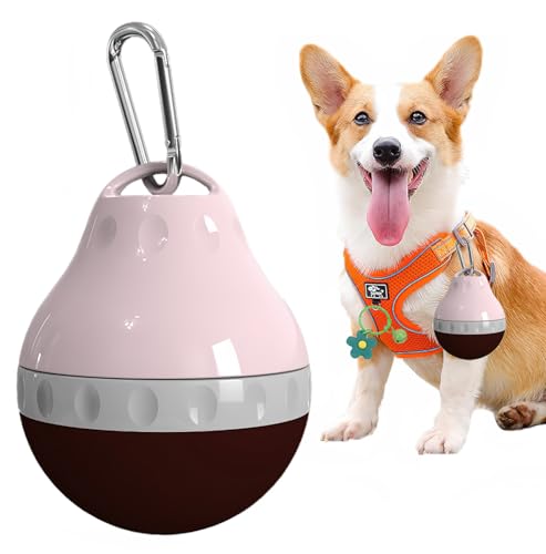 Dog Travel Water Bottle Detachable Bowl Leak Proof Portable ，Silicone Bottle Body，Collapsible and Suitable for Small Pets for Outdoor Walking, Hiking, Travel (Pink, 200ml) - color: Pink, size: 200ml