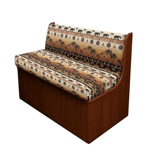 Ethnic RV Dinette Cushion Covers Stretch African Elephant Palm Tree RV Booth Seat Covers Camper Couch Covers for Sofa Bed Including 1 Backrest & 1 Bench Cover - color: African Elephant Palm Tree