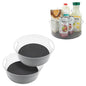 Spectrum Extra Large High Wall Turntable 12.25 in Pack of 2 Charcoal Gray XL Tall Lazy Susan Rotating Organizer for Kitchen Countertop Bath Cabinet Refrigerator Pantry Shelf Under Sink Organization - size: Large