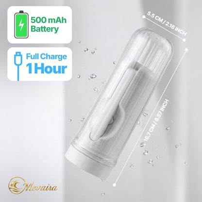 Portable Bidet for Travel – Electric Sprayer with 3 Pressure Modes, USB-C Fast Charging, LED Indicator, 180ml Tank & Waterproof Handheld, Bottle Adapter for Home, Travel and Postpartum Hygiene