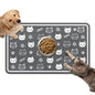 Dog Food Mat for Bowls, Absorbent Quick Dry Dog Cat Mats for Food and Water, Non-Slip Backing Pet Mat Pet Supplies - Cute Cat Pattern - color: Cat1