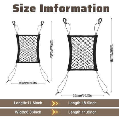Dog Car Net Barrier Stretchable Mesh Dog Car Barrier For Suv Easy Install Elastic Cars Divider For Dogs with Storage Mesh Safer Driving Separates Pets From Passengers For Safely Cars Suvs Vans